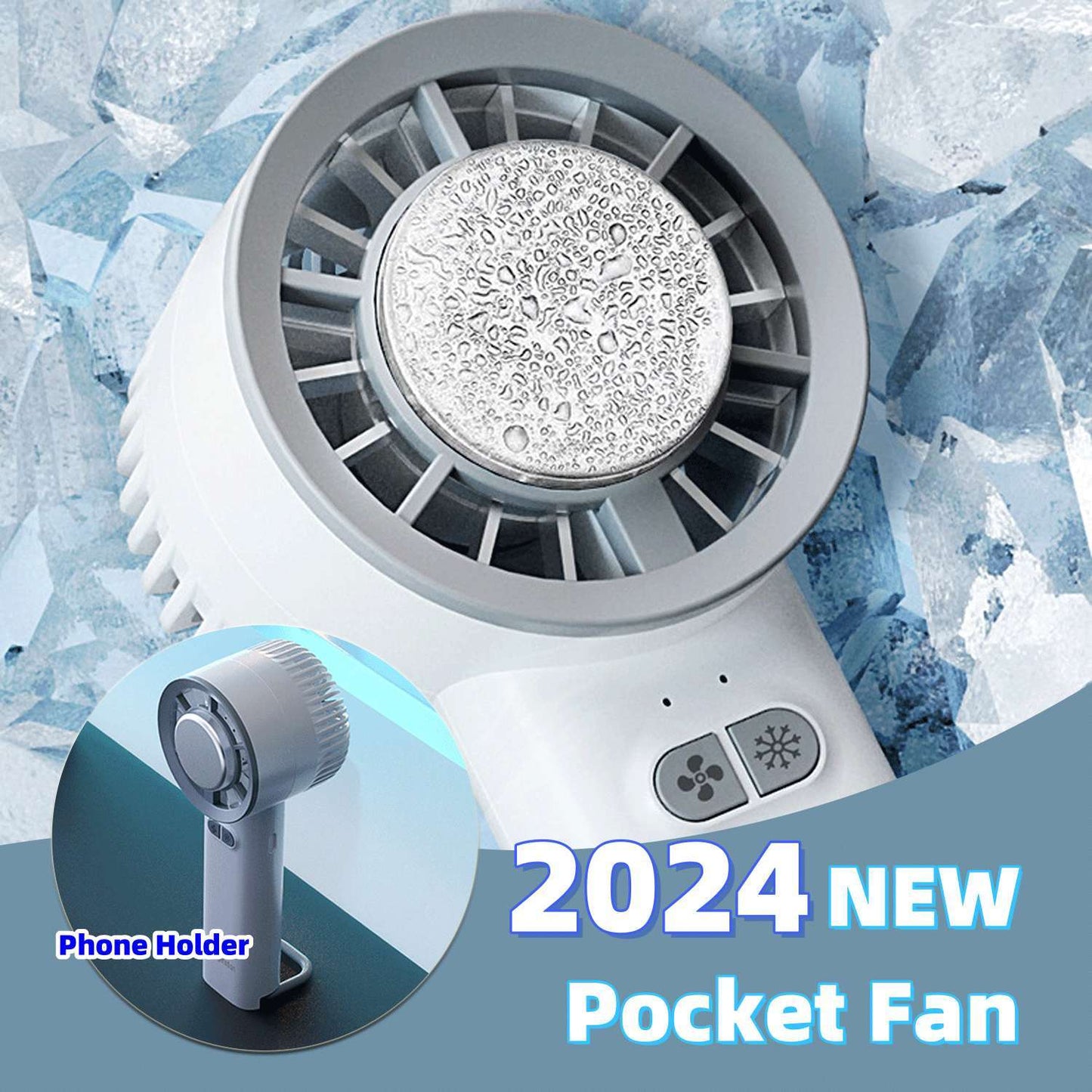 2025 Summer Turbo Jet Mini Fan - Portable Ice Cold High-Speed Blower with Brushless Motor